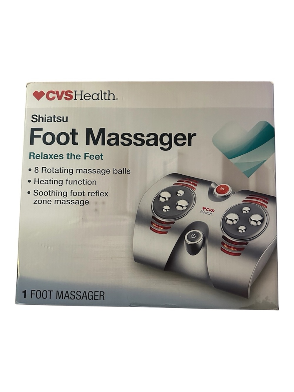 CVS Health Shiatsu Foot Massager - Silver
